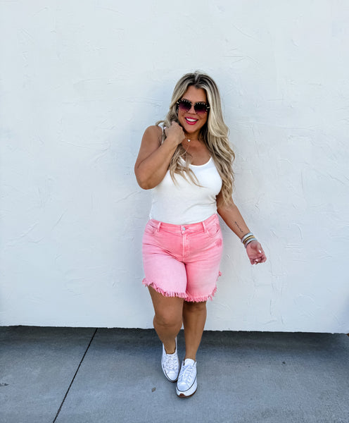 Bermuda Jeans Fitz Pink Neon - Triya